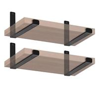 Confezione da 4 - 23,9 cm L x 15 cm H x 3,8 cm W J mensola staffa rustica industriale rustica in ferro metallo staffa per mensola galleggiante, staffa per mensola industriale, supporti per mensole con
