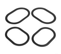 Confezione da 4 accessori riscaldanti per ombrelli da esterno, in silicone, per anelli per riscaldatori da cortile, OffeFor anello vestibilità sicura e isolamento contro i danni da calore (ovale)