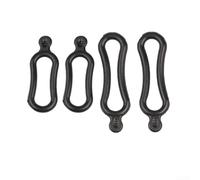 Confezione da 4 anelli in gomma per montaggio luci bici, 2 fasce lunghe e 2 corte per torcia frontale della bicicletta, accessori per tutte le biciclette, colore nero