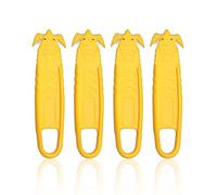 Confezione Da 4 Apriscatole Gialli, Pratico Coltello Di Sicurezza, Taglierino Per Scatole Della Spesa, Dispositivo Di Disimballaggio, Coltello Da Taglio