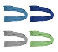 Confezione da 4 asciugamani rinfrescanti (101,6 x 30,5 cm), asciugamano per ghiaccio, in microfibra, morbido e traspirante, mantiene fresco per yoga, sport, palestra, allenamento, campeggio, fitness,