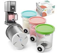 Confezione da 4 barattoli e coperchi per Ninja CREAMi - Compatibile con NC700/NC701/NC701C, contenitori di ricambio per crema per gelato e macchina per servire dolci, senza BPA, riutilizzabili