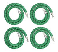 Confezione da 4 barriere per il controllo della folla con clip - gestione delle code degli eventi cavi di sicurezza corde intrecciate pali divisori per una gestione efficace della folla