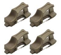 Confezione da 4 Basi Tattiche a Estrazione Rapida per Caricatori M4, Accessorio per Ricarica Veloce con Attacco a Scatto, Facile da Installare, Portacaricatori per Airsoft e Paintball(Brown)