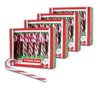 Confezione da 4 bastoncini di zucchero Candy Canes, 12 cm, rosso-bianco, 4 x 114 g