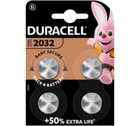 Confezione da 4 batterie a bottone al litio Duracell CR2032