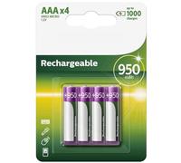 Confezione da 4 batterie AAA Philips R03B4A95/10/1.2V/ Ricaricabili