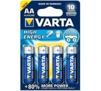 CONFEZIONE DA 4 BATTERIE ALCALINE LR6 AA LONGLIFE POWER VARTA SET 5 PEZZI - VART