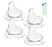 Confezione da 4 beccucci di ricambio in silicone compatibili con tazze NUK Active e Learner, in silicone trasparente, lavabili in lavastoviglie, senza BPA, beccucci di ricambio per capezzoli
