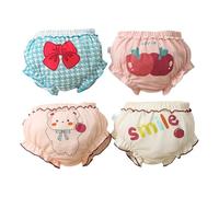 Confezione da 4 BiancheriaIntima per Neonate in Cotone Bloomer Pantaloncini per Bambini Mutandine Copertura per Pannolini per Bambini,IntimoNeonato,Mutandine Bambina 2 (02-Light Blue, 2-3 Years)