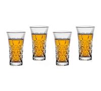 Confezione da 4 bicchierini da shot con base pesante, 60 ml, forma classica, elegante vetro, perfetti per feste, bar, eventi, bar a casa