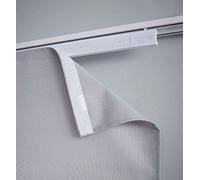 Confezione da 4 binari pieghevoli da 60 cm, colore bianco, per tende a pannello, tende a pannello, aste di contrappeso e guide a X, per l'uso in qualsiasi sistema di binari esistente, 20190417S