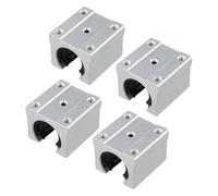 Confezione da 4 blocchi per cuscinetti a movimento lineare SBR20UU per guide da 20 mm, a basso attrito con alloggiamento in alluminio, adatti per fresatrici CNC e stampanti 3D