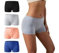 Confezione da 4 boxer da donna, mutandine da donna, pantaloncini intimi comodi e traspiranti