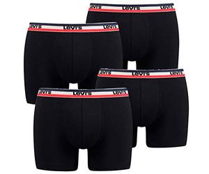 Confezione da 4 boxer da uomo con logo Levis SPRTSWR, 200 - nero, M