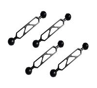 Confezione da 4 bracci a doppia sfera in lega di alluminio da 15,2 cm, per fotografia subacquea, luce stroboscopica, video, staffa di montaggio