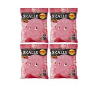 Confezione da 4 Bubs Cool Hallon Skalle 175 g Swedish Candy Raspberry Skull C...