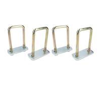 Confezione da 4 bulloni a U M10 50 mm x 100 mm con piastre e dadi ALTA RESIST...