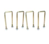 Confezione da 4 bulloni a U M10 50 mm x 130 mm per rimorchi con dadi ALTA RES...