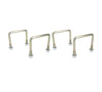 Confezione da 4 bulloni a U M10 80 mm x 75 mm per rimorchi con dadi ALTA RESI...