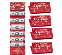 Confezione da 4 buste regalo di Natale, con 6 scomparti, per feste, uomini e donne