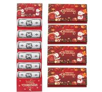 Confezione da 4 buste regalo di Natale, con 6 scomparti, per feste, uomini e donne