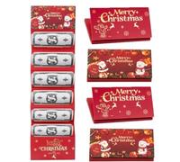 Confezione da 4 buste regalo di Natale, con 6 scomparti, per feste, uomini e donne