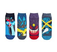 Confezione da 4 calzini Pokemon Mega Evolution - grandi (26-29 cm) tutti i...