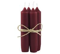 Confezione da 4 candele a bastoncino, altezza: 11 cm, diametro: 2,2 cm, diversi colori, durata 4,5 ore, decorazione natalizia, colore: rododendro
