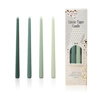 Confezione da 4 candele coniche ombre, candele affusolate, GreenCandles, candele lunghe e lunghe, candele coniche, candele decorative per la casa per ristorante e Natale, 30 cm