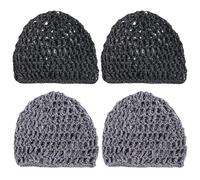 Confezione Da 4 Cappelli A Pelo Cavo Da Donna, Cappelli A Maglia Cava, Cappelli A Rete Retrò, Cappelli Morbidi Per Dormire, Cappelli Elastici Per Dormire