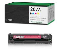 Confezione da 4 cartucce di toner ad alta capacità 207A W2210A W2211A W2213A W2212A, compatibili con la stampante HP COLOR LASER-JET PRO M255DW M255NW M282NW M283FDN/FDW, BK/C/M/Y,Magenta-With Chip