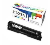 Confezione da 4 cartucce di toner C3210 C3224 (senza chip) compatibili con toner Lexmark nero giallo ciano magenta per stampante Lexmark C3224 C3326 C3426 MC3224 MC3326, 1500 pagine,Black-1Pack