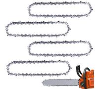 Confezione da 4 catene per motosega da 40 cm, 1,3 mm, 56 TG, compatibili con Stihl, Dolmar, Husqvarna, Einhell, Bosch, Makita, ecc., lunghezza di taglio della lama adatta di 40 cm, catene per motosega