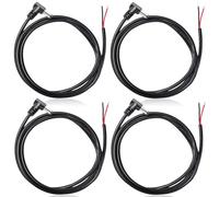 Confezione da 4 cavi di prolunga DC da 1 m, 5,5 mm x 2,1 mm, cavo di collegamento da 12 V per telecamere di sorveglianza, strisce LED, telecamera di sicurezza CCTV, telecamera IP, nero