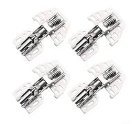 Confezione da 4 cerniere in acciaio inox a chiusura rallentata per mobili da cucina, camper e mobili con finitura antiruggine e chiusura silenziosa