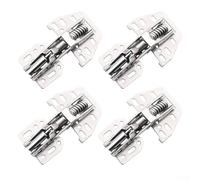 Confezione da 4 cerniere in acciaio inox con chiusura ammortizzata per porte di cucine, camper e mobili, progettate per un movimento senza cuciture delle porte