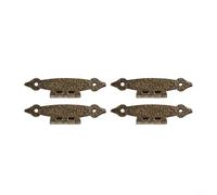 Confezione da 4 cerniere in ferro a forma di H per porte piccole, adatte per mobili vintage e contemporanei, per restauro di armadi (bronzo)