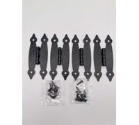 Confezione da 4 cerniere per ante a forma di H, 89 x 37 mm, in ferro anticato, 89 x 37 mm, compatibili con mobili retrò e contemporanei, progetti di lavorazione del legno fai da te