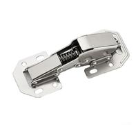 Confezione da 4 cerniere per armadietti con tecnologia Soft Close per porte a montaggio superficiale, struttura in acciaio inossidabile che supporta sovrapposizione, mezza sovrapposizione e