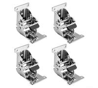 Confezione da 4 cerniere resistenti per gambe del tavolo, staffe di supporto autobloccanti a 90 gradi per mobili fai da te, ferramenta portante in ferro ispessito (argento)