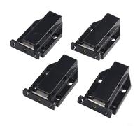 Confezione da 4 chiusure magnetiche nere per armadietti, resistenti chiusure a pressione per porte a pressione, struttura in acciaio inossidabile e ABS per il miglioramento della casa