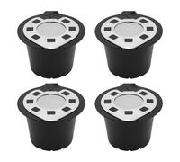 Confezione da 4 cialde da caffè ricaricabili, accessori lavabili in lavastoviglie, con coperchio in acciaio inox, convenienti
