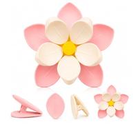 Confezione da 4 clip magnetiche per sacchetti a forma di fiore, magneti decorativi per frigorifero e clip sigillanti per sacchetti di snack, accessori da cucina per patatine, conservazione degli
