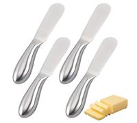 Confezione Da 4 Coltelli Da Burro, Coltelli Da Marmellata, Coltelli Da Burro Multifunzione in Acciaio Inox, Coltelli Da Formaggio, Coltelli Da Pane Con Manici, Spatole Da Dessert