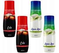 Confezione da 4 concentrati SodaStream 2x (Cola + Limone-Lime)