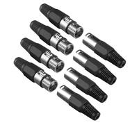 Confezione da 4 connettori Xlr a Xlr a 3 poli Xlr testa di cannone, spina Dmx spina Xlr femmina Nl4fc Dmx Terminal Connector, spina Xlr per saldatura maschio e femmina frizione microfono spina Xlr