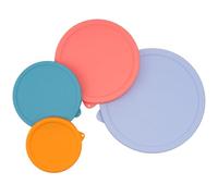 Confezione da 4 coperchi di ricambio in silicone per ciotole Pyrex - 3, 6, 10 tazze e 4,5 qt in vetro scolpito e ciotole in vetro colorato