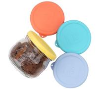 Confezione da 4 coperchi in silicone per Le Parfait, 85 mm, coperchi di ricambio in silicone adatti per Super Terrine da 340,2 g e super barattoli da 453,6 g, 680,4 g, 907,2 g, 1360,8 g, 1814,4 g, a