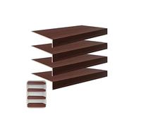 Confezione da 4 coperture per mensole in filo metallico marrone, facili da pulire, per dispensa, armadio, cucina, bagno, ufficio, soluzione decorativa durevole (80 x 40 cm)
